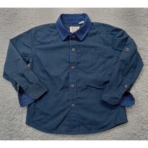 Better Unsaid Boys 3T Toddler Long Sleeve Button Up Blue